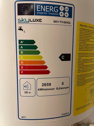 Termo eléctrico SkyLuxe SKY-TV-50VOL