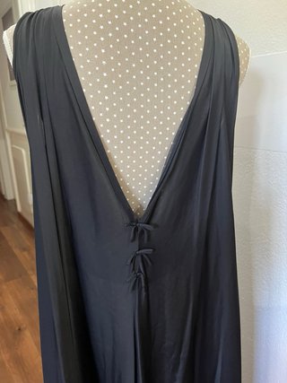 Elegante camisón / bata largo negro