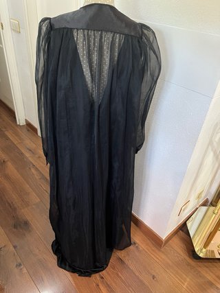 Elegante camisón / bata largo negro