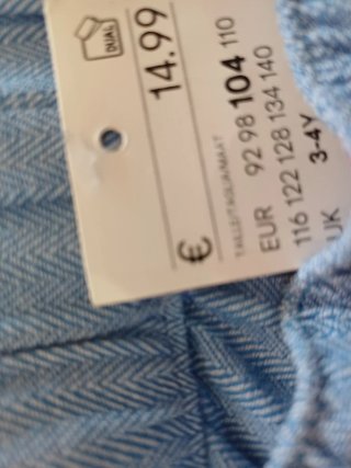 Pantalones niño 3/4 años