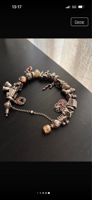 Pulsera Pandora con charms navideños