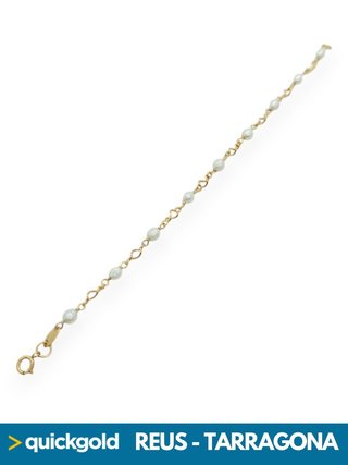 040-05-00715 PULSERA ORO 18K PERLAS DE RÍO 16.5CM