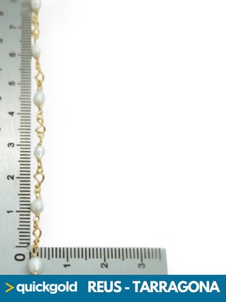 040-05-00715 PULSERA ORO 18K PERLAS DE RÍO 16.5CM