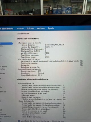 MacBook Air M1 13” 8GB RAM 256GB SSD