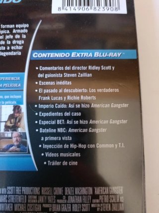 American Gangster Blu-ray + DVD sin abrir