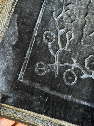 Tappeto Preghiera Velluto Nero 120x72cm