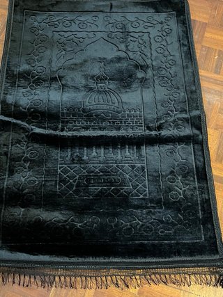 Tappeto Preghiera Velluto Nero 120x72cm