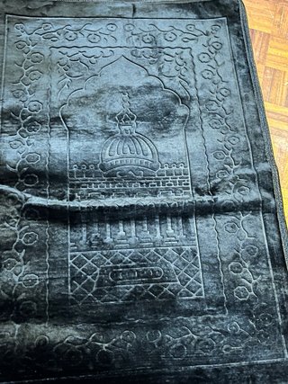 Tappeto Preghiera Velluto Nero 120x72cm