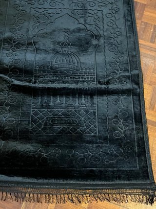 Tappeto Preghiera Velluto Nero 120x72cm