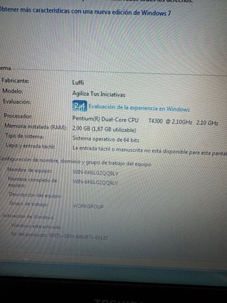 Toshiba Satellite L450 Portátil Plata