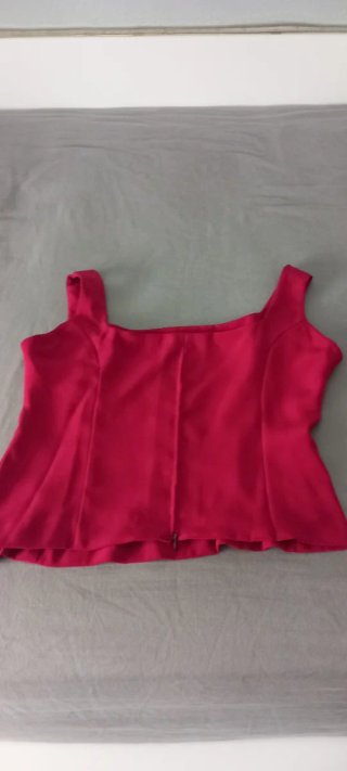 Conjunto top y falda larga fucsia