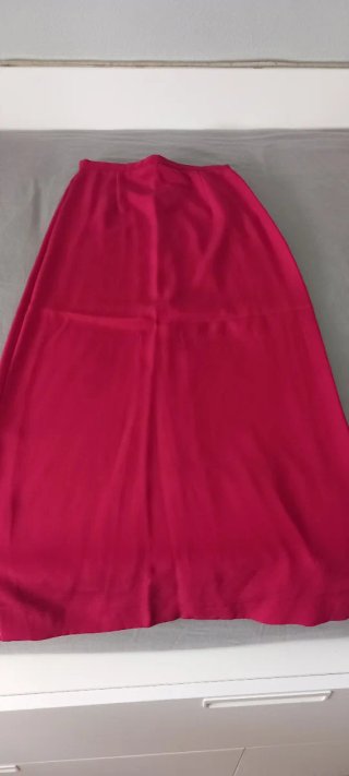 Conjunto top y falda larga fucsia
