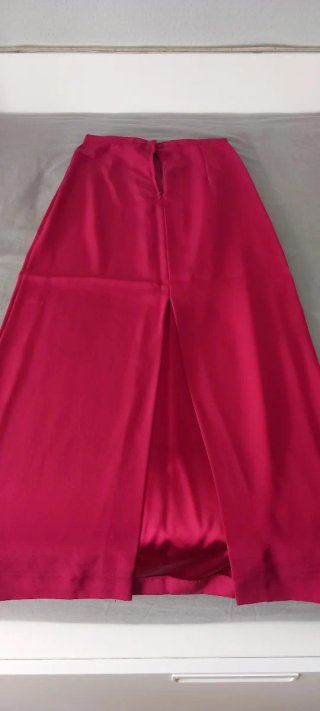 Conjunto top y falda larga fucsia