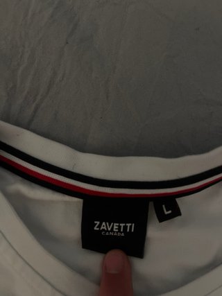 Camiseta Zavetti Canada Blanca  talla L de niño