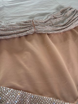 Vestido fiesta corto plateado Babyboo Talla S