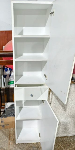 Mueble de baño almacenaje alto blanco