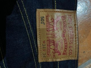 Levi's 501 Selvedge Raw Denim Jeans