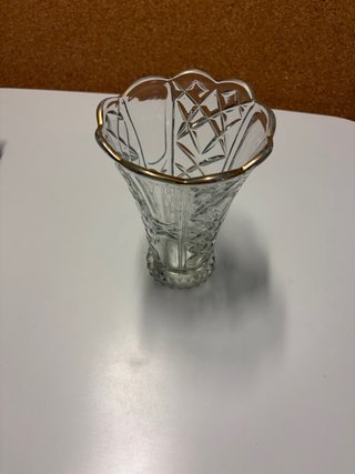 Jarrón Vintage Cristal Dorado