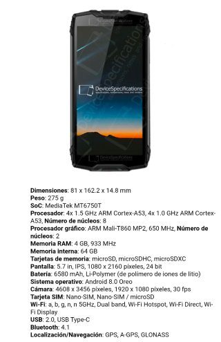 Blackview BV6800 Pro Negro