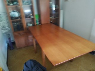 Mesa Comedor Madera Plegable Marrón