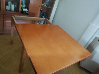Mesa Comedor Madera Plegable Marrón