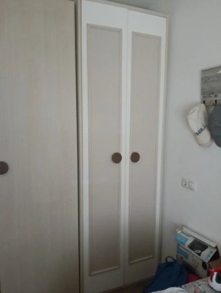 Armario de madera blanco 2 puertas
