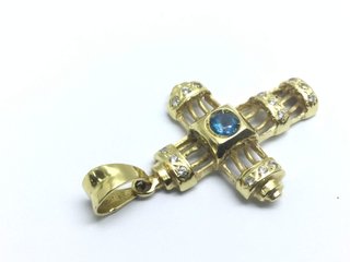 E1200098-0 Crucifijo Oro 18K Con Circonita