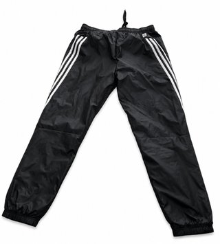 Pantalón Adidas Nylon Vintage Negro Rayas Blancas