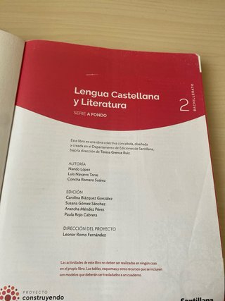 Lengua Castellana y Literatura, 2 Bachillerato,...