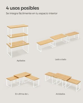 Estante Especiero 3 Piezas SONGMICS KCS014YL02