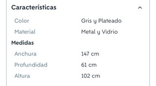 Mesa escritorio JYSK de cristal (tres baldas)