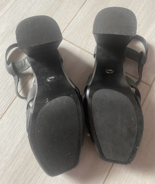 Sandalias Zara Plataforma Talla 36 Negras