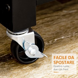 Carrito De Cocina Portacomidas Con 3 Cajones Y Estante, Mueble Multiusos De Madera De Partículas, 60X50X84.5Cm, Roble