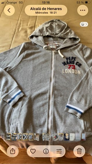 Sudadera Pepe Jeans XL Gris