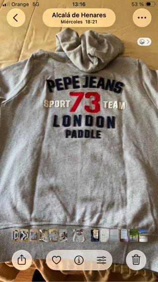 Sudadera Pepe Jeans XL Gris