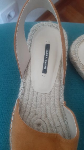 Alpargatas Zara marrones/naranja