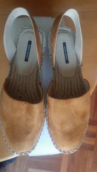 Alpargatas Zara marrones/naranja