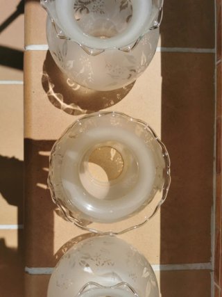 5 Tulipanes Lámpara Vintage Cristal