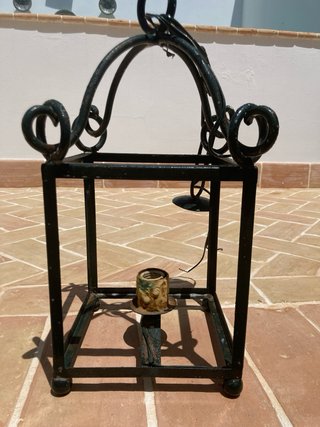 Farol de forja verde