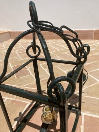 Farol de forja verde