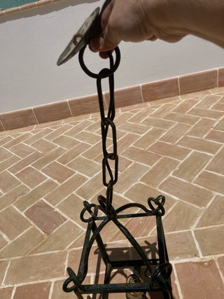 Farol de forja verde
