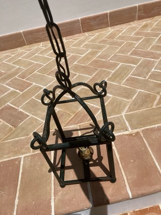 Farol de forja verde