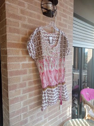 Vestido playero estampado talla S