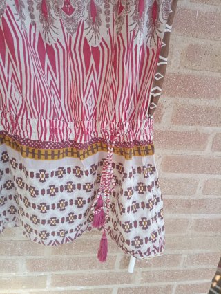 Vestido playero estampado talla S