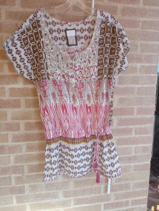 Vestido playero estampado talla S