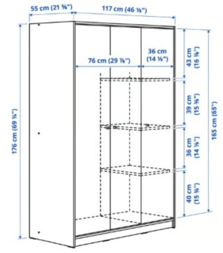 Armario Blanco Ikea Kleppstad