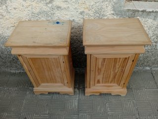 2 Mesitas de Noche Auxiliares Madera