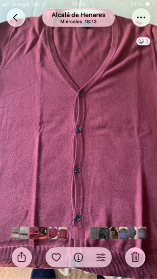 Chaqueta de punto H&M burdeos