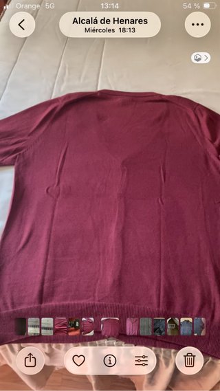 Chaqueta de punto H&M burdeos