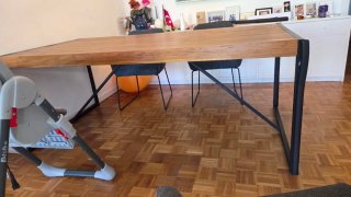 Mesa Comedor Industrial Madera y Metal